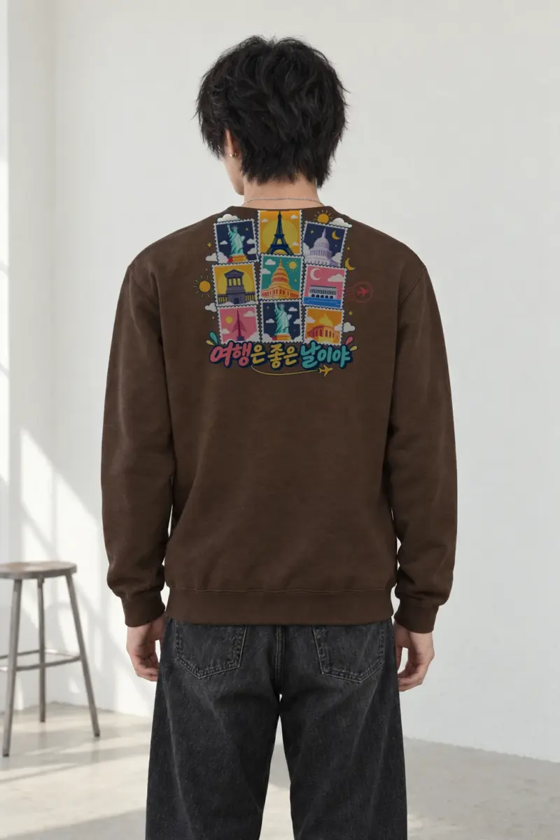 "Travel Is A Good Day" Heavy Blend Unisex Crewneck Sweatshirt