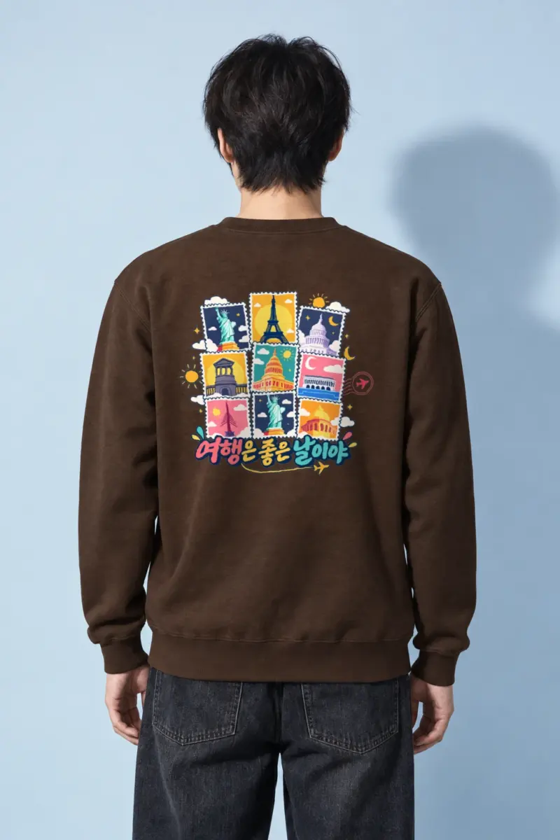 "Travel Is A Good Day" Heavy Blend Unisex Crewneck Sweatshirt