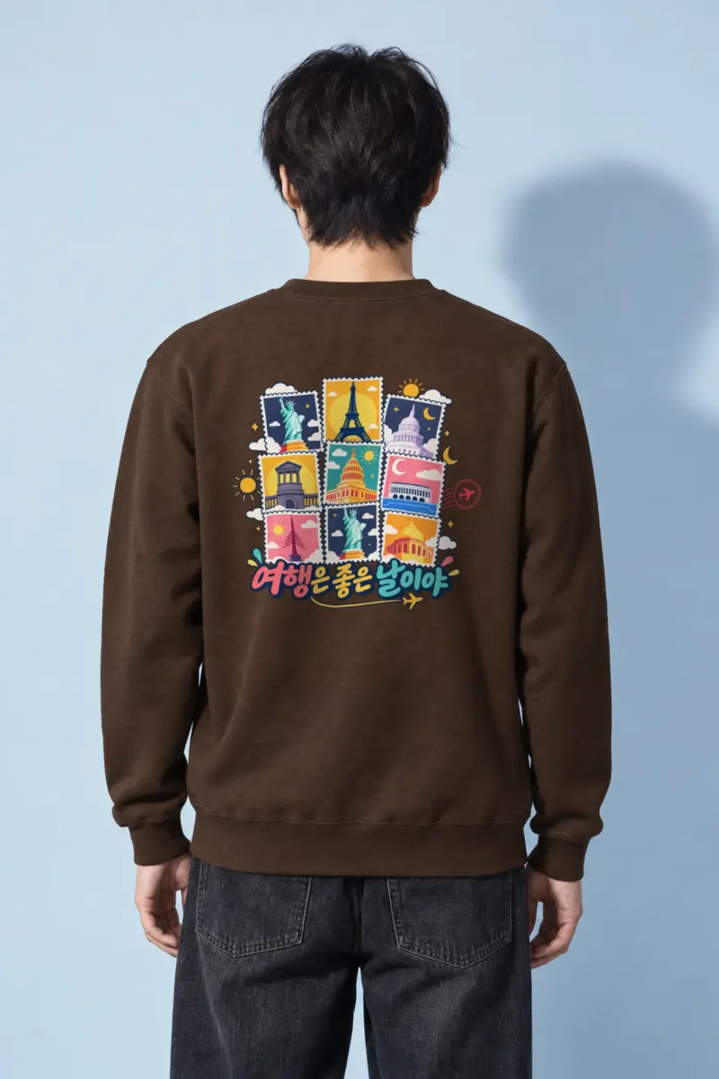 "Travel Is A Good Day" Heavy Blend Unisex Crewneck Sweatshirt