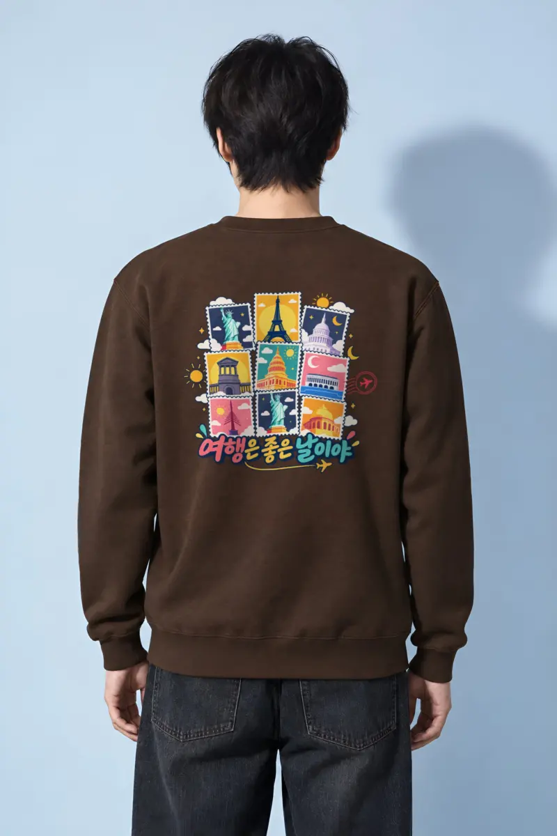 "Travel Is A Good Day" Heavy Blend Unisex Crewneck Sweatshirt