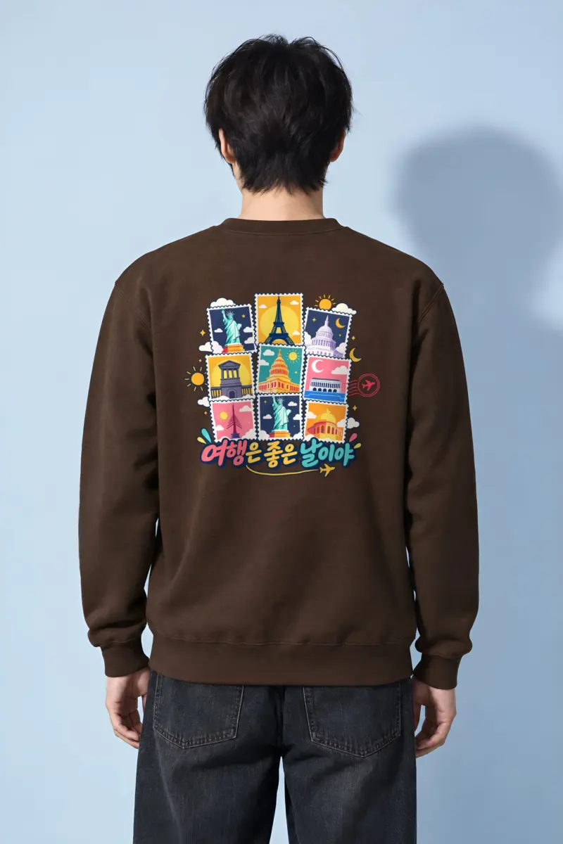 "Travel Is A Good Day" Heavy Blend Unisex Crewneck Sweatshirt