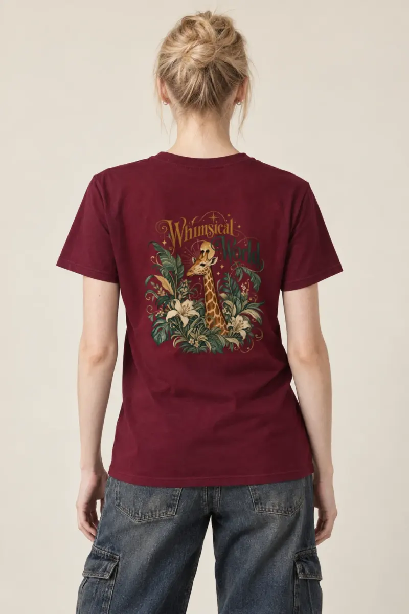 "Tropical Giraffe" Heavyweight Unisex Crewneck T-shirt