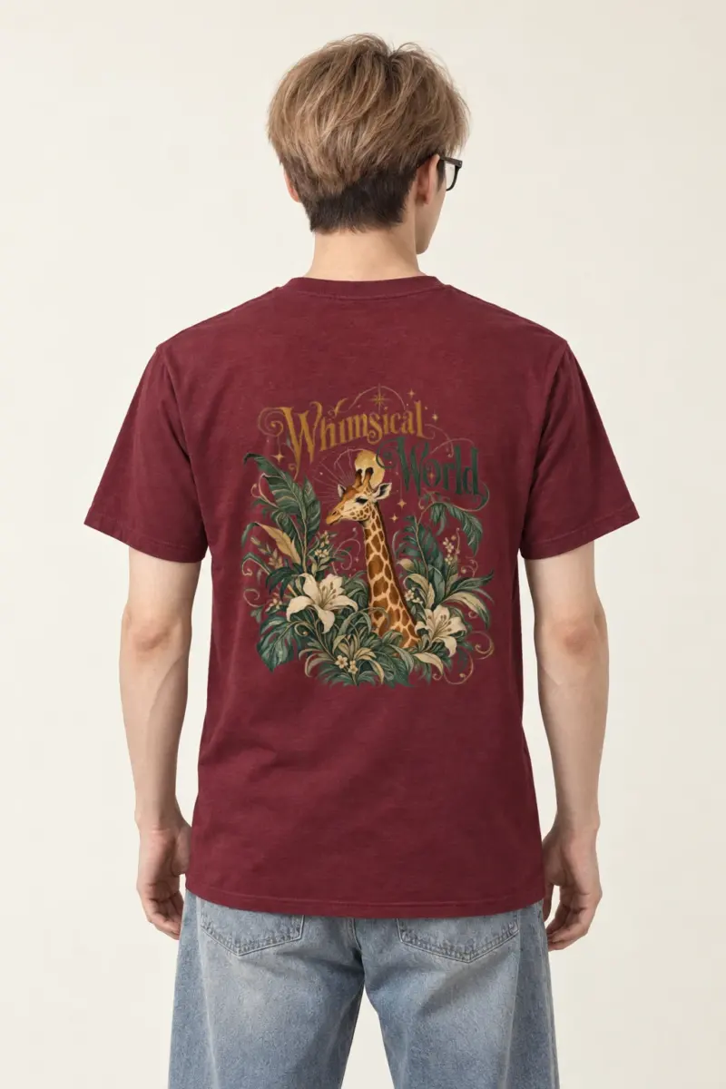 "Tropical Giraffe" Heavyweight Unisex Crewneck T-shirt
