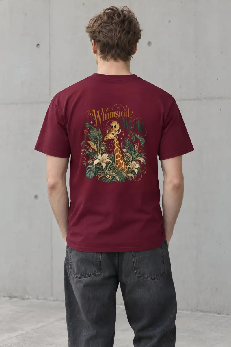 "Tropical Giraffe" Heavyweight Unisex Crewneck T-shirt