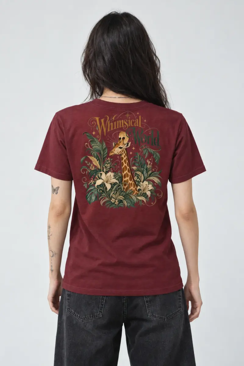 "Tropical Giraffe" Heavyweight Unisex Crewneck T-shirt