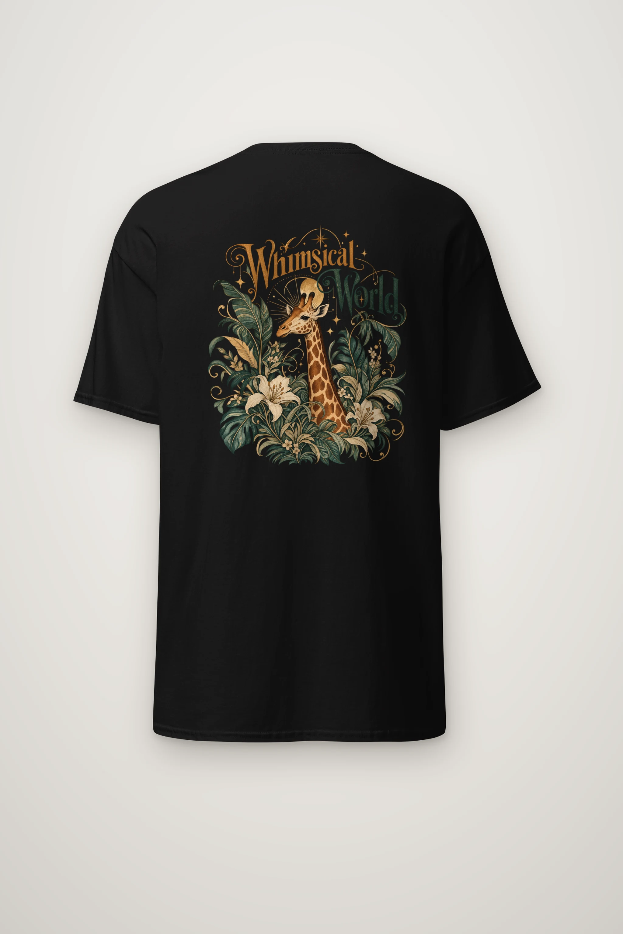 "Tropical Giraffe" Heavyweight Unisex Crewneck T-shirt