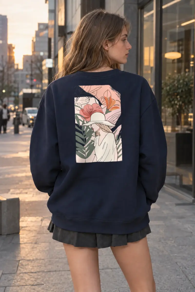 “Tropical Muse” Heavy Blend Unisex Crewneck Sweatshirt | Gildan 18000