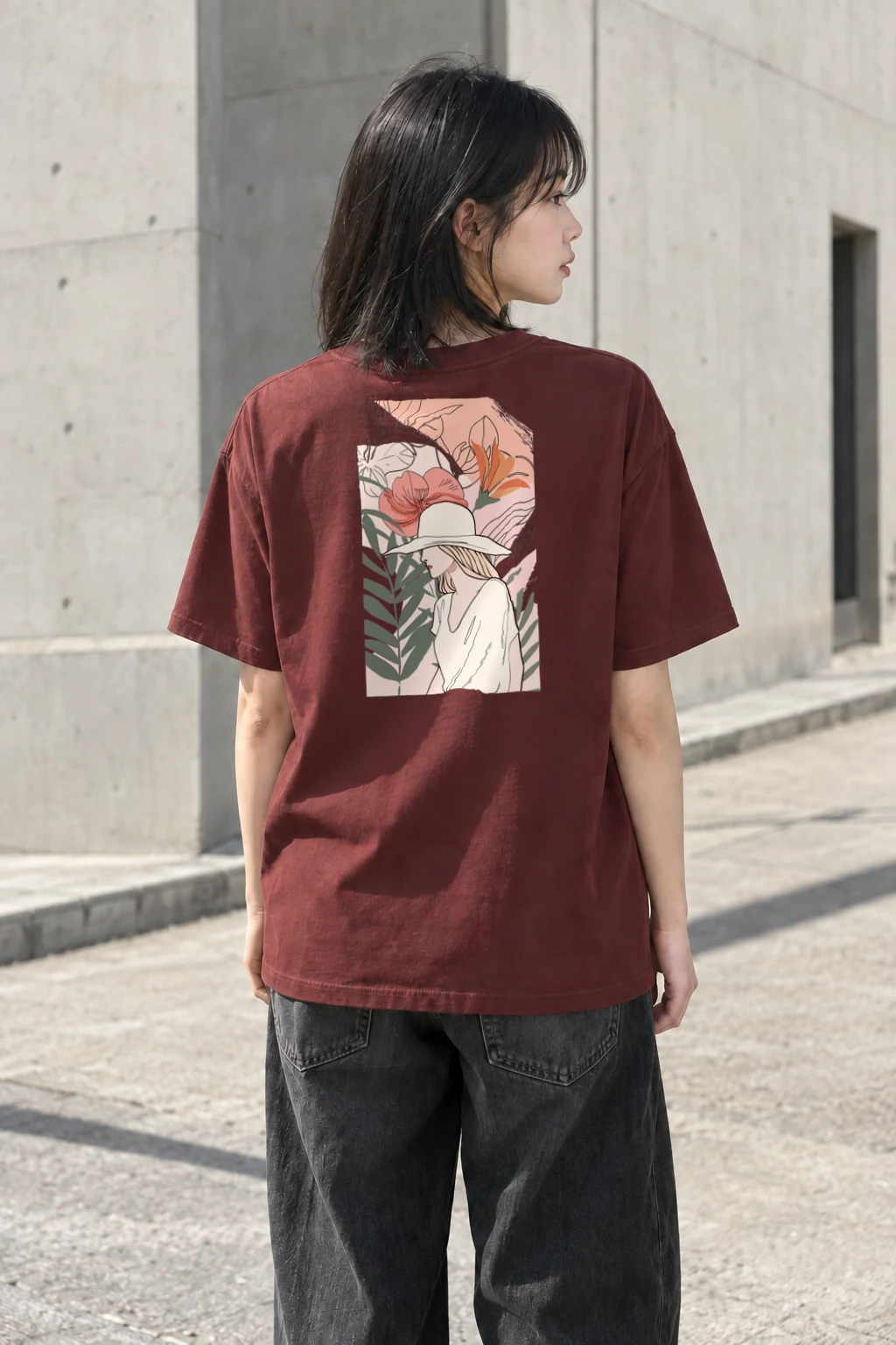 "Tropical Muse" Heavyweight Unisex Crewneck T-shirt | Gildan 5000