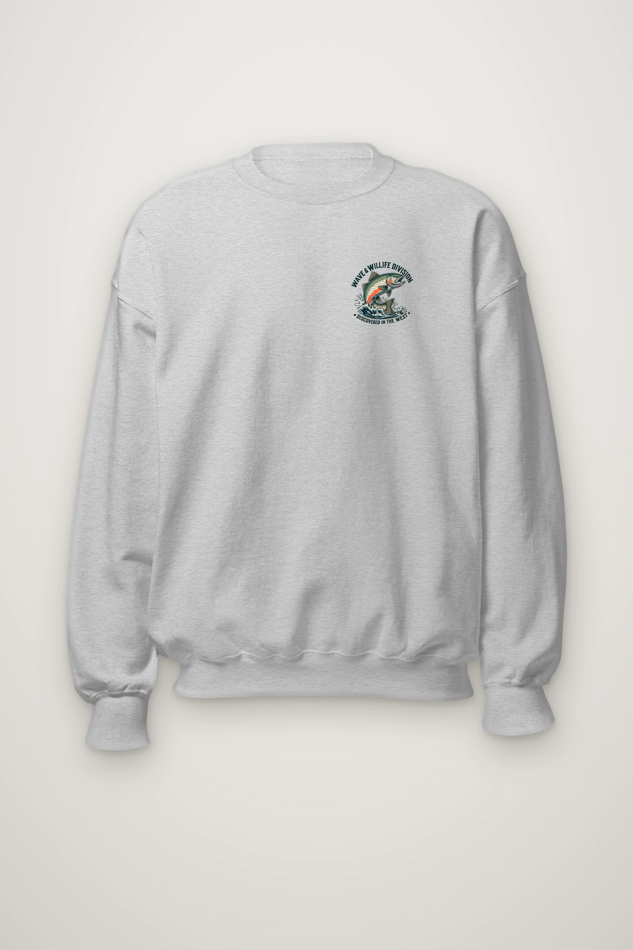 "Trout Angler Mountain" Heavy Blend Unisex Crewneck Sweatshirt