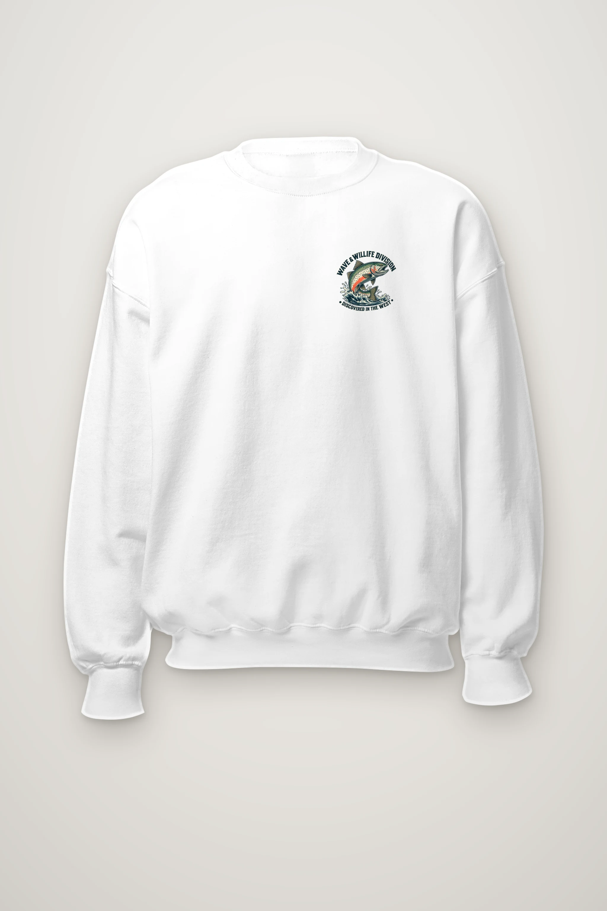 "Trout Angler Mountain" Heavy Blend Unisex Crewneck Sweatshirt