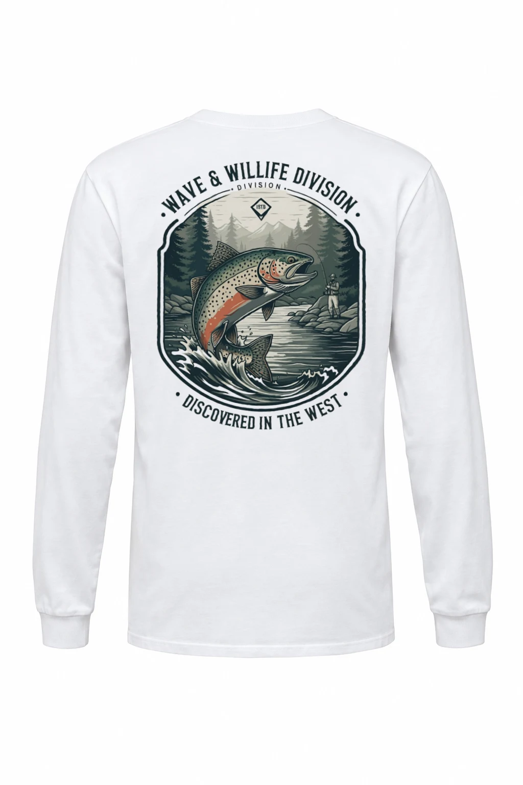 "Trout Angler Mountain" Unisex Longsleeve T-shirt | Gildan 2400