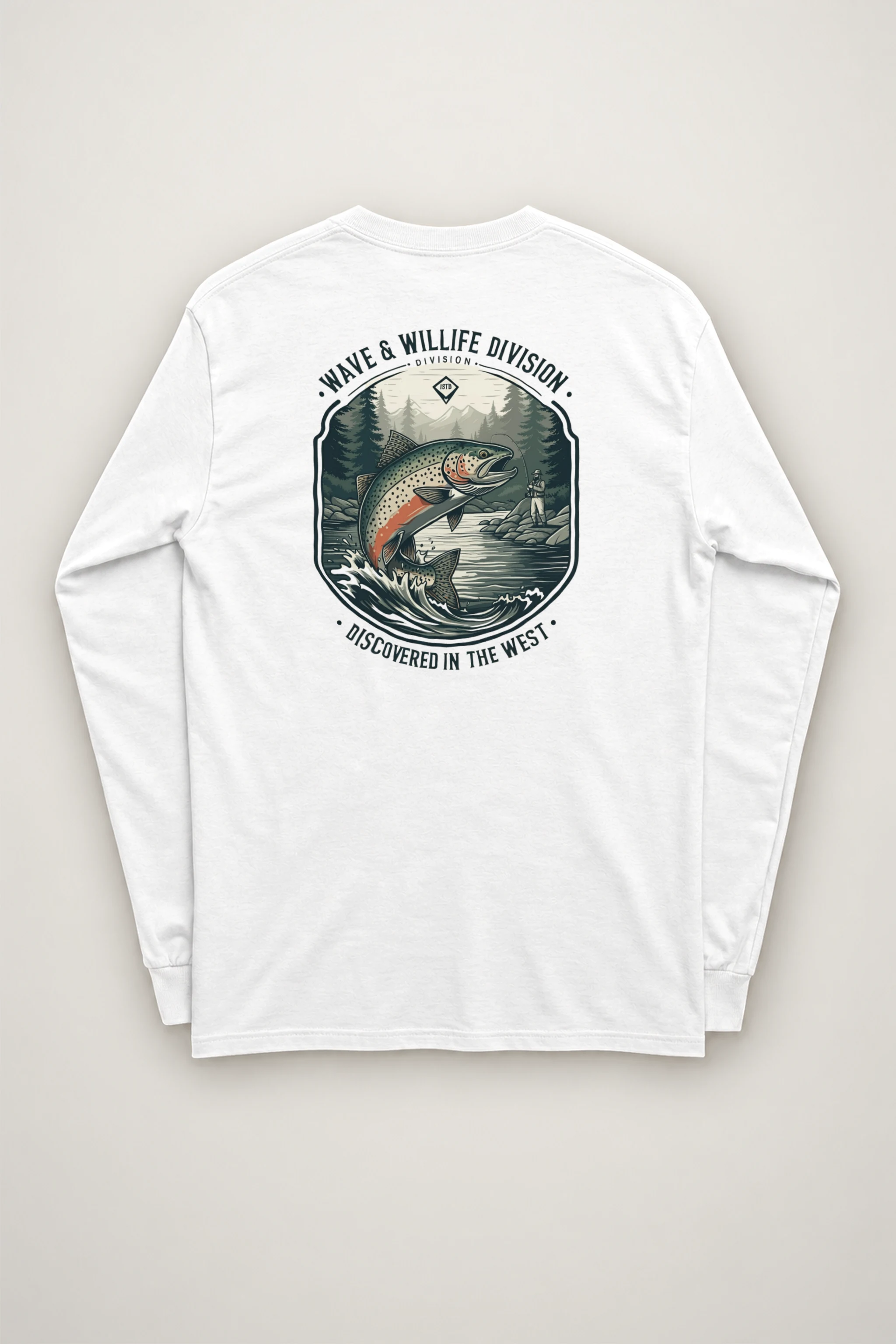 "Trout Angler Mountain" Unisex Longsleeve T-shirt