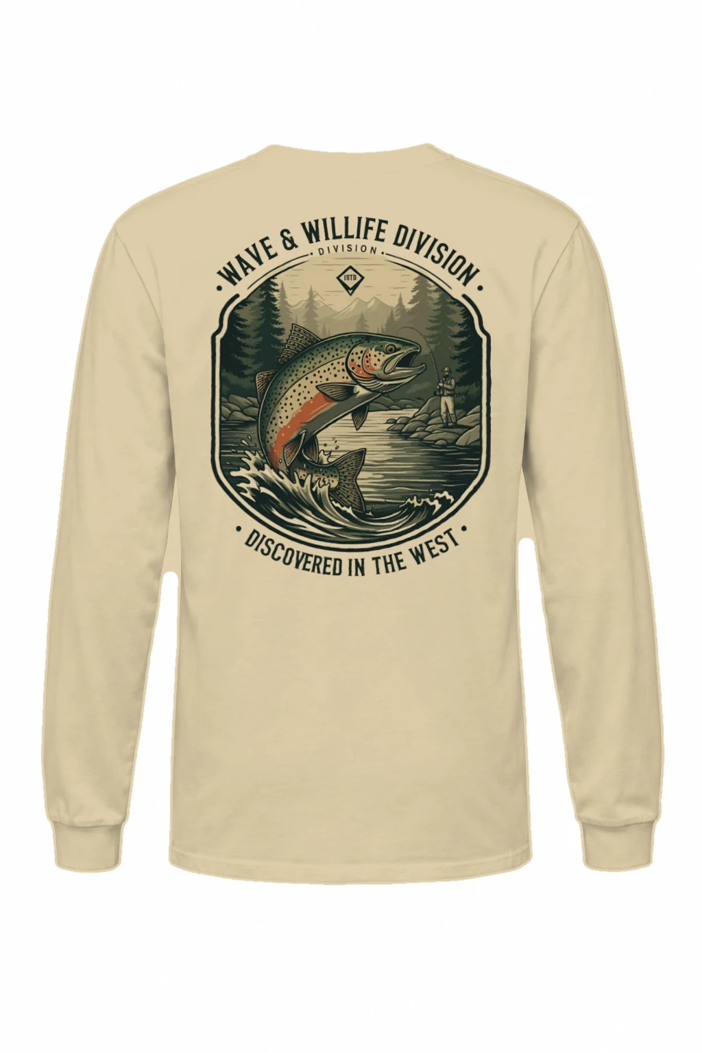 "Trout Angler Mountain" Unisex Longsleeve T-shirt | Gildan 2400