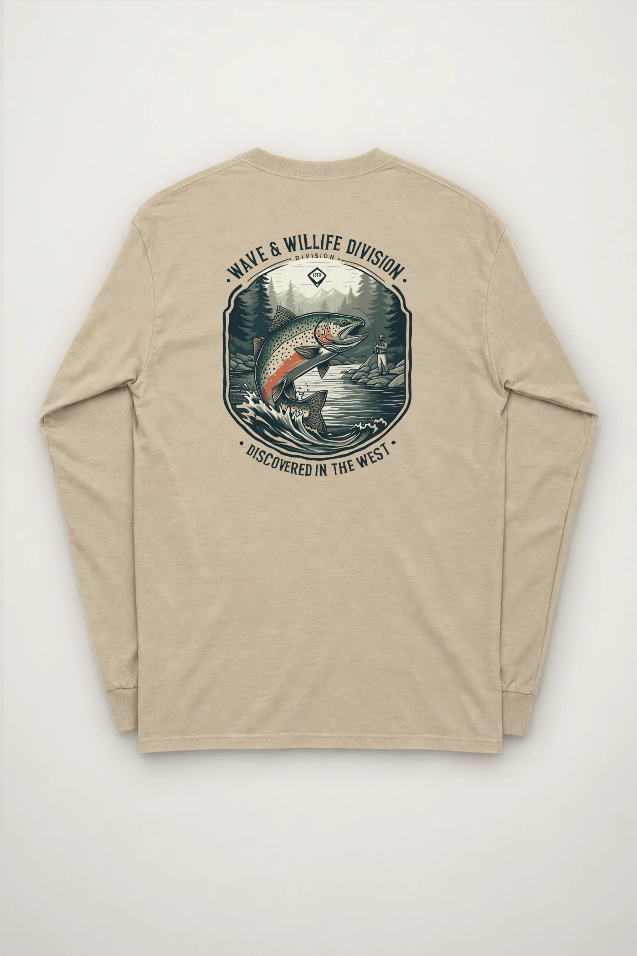 "Trout Angler Mountain" Unisex Longsleeve T-shirt