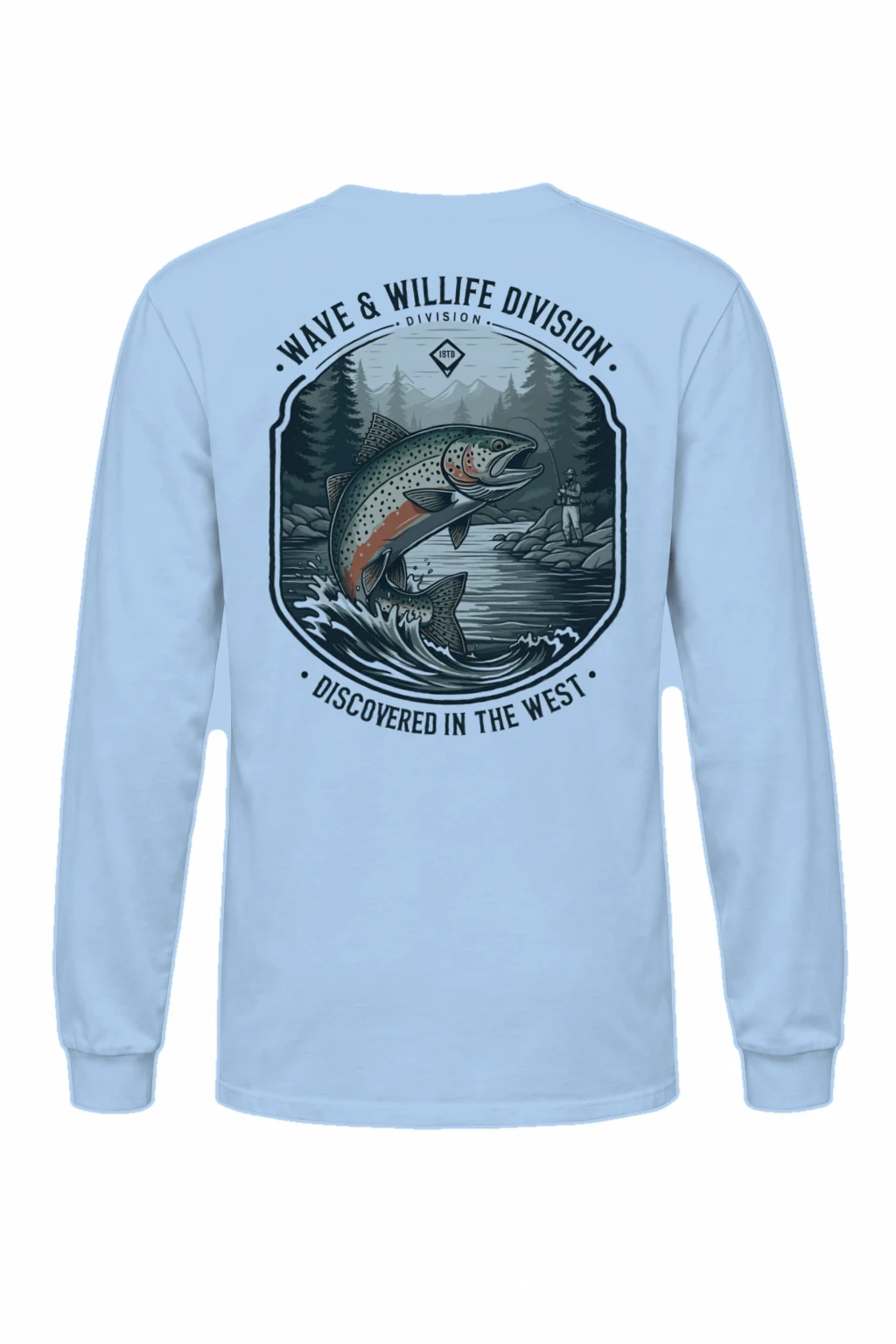 "Trout Angler Mountain" Unisex Longsleeve T-shirt | Gildan 2400