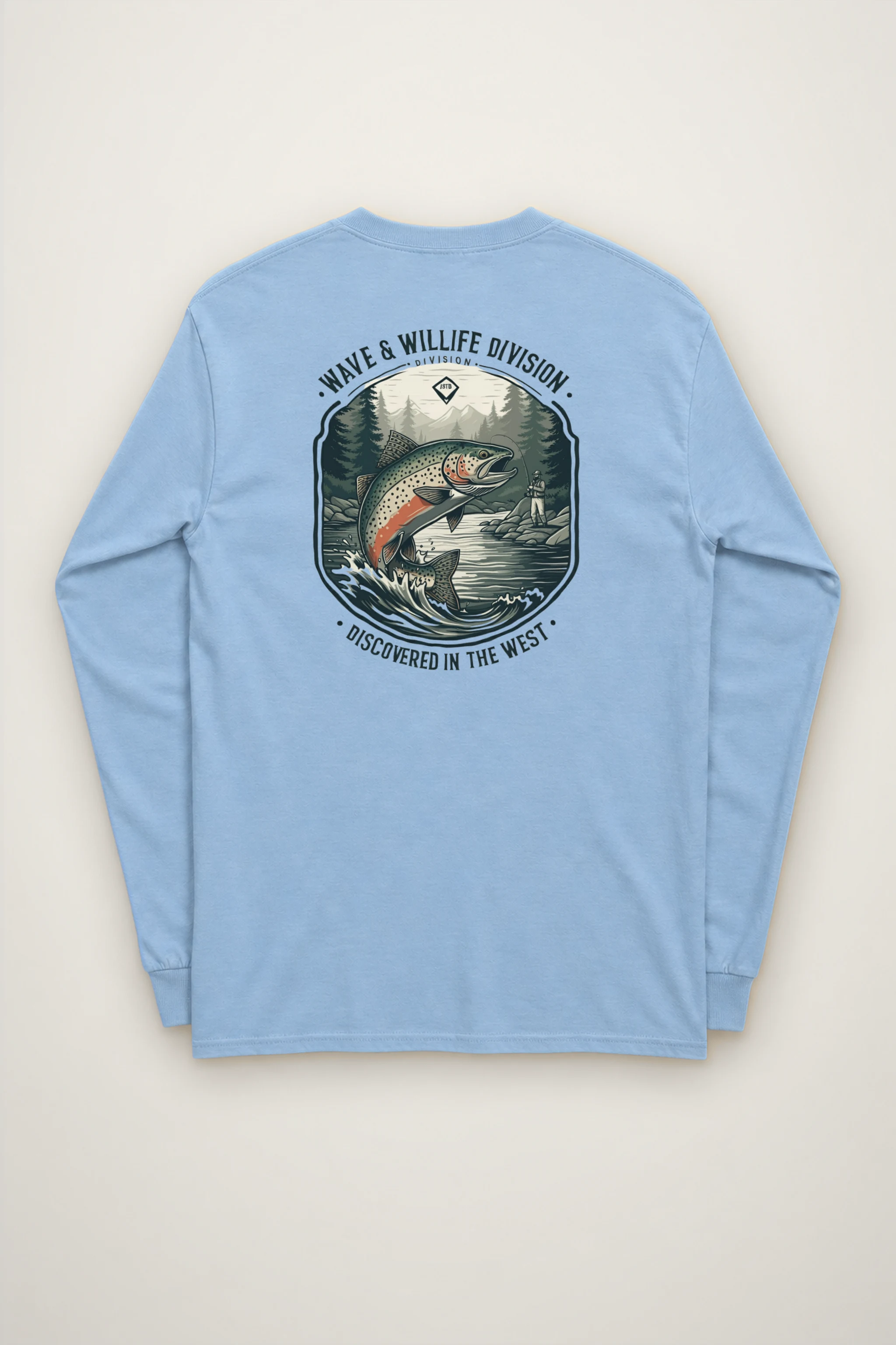 "Trout Angler Mountain" Unisex Longsleeve T-shirt