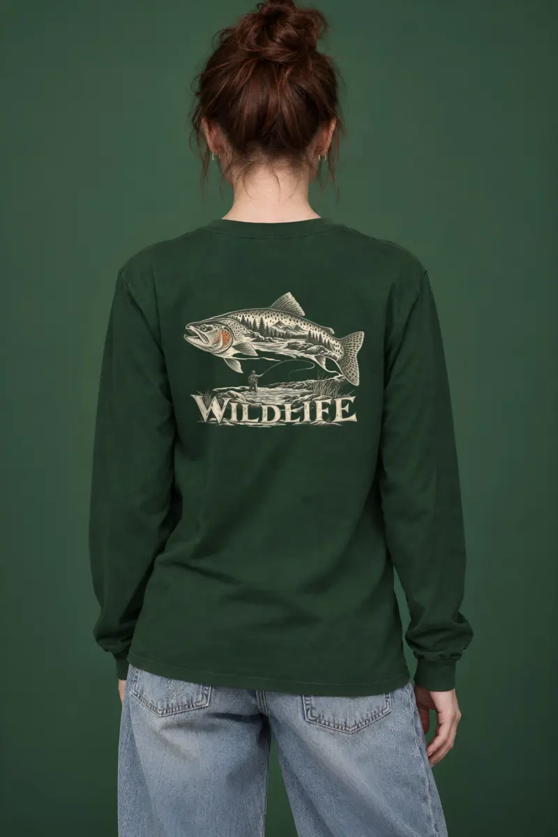 "Trout River Scene" Unisex Longsleeve T-shirt