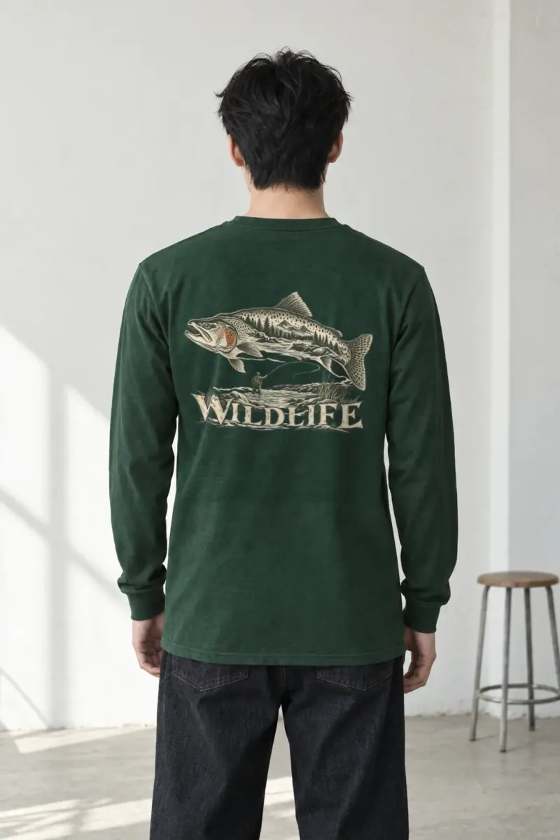"Trout River Scene" Unisex Longsleeve T-shirt