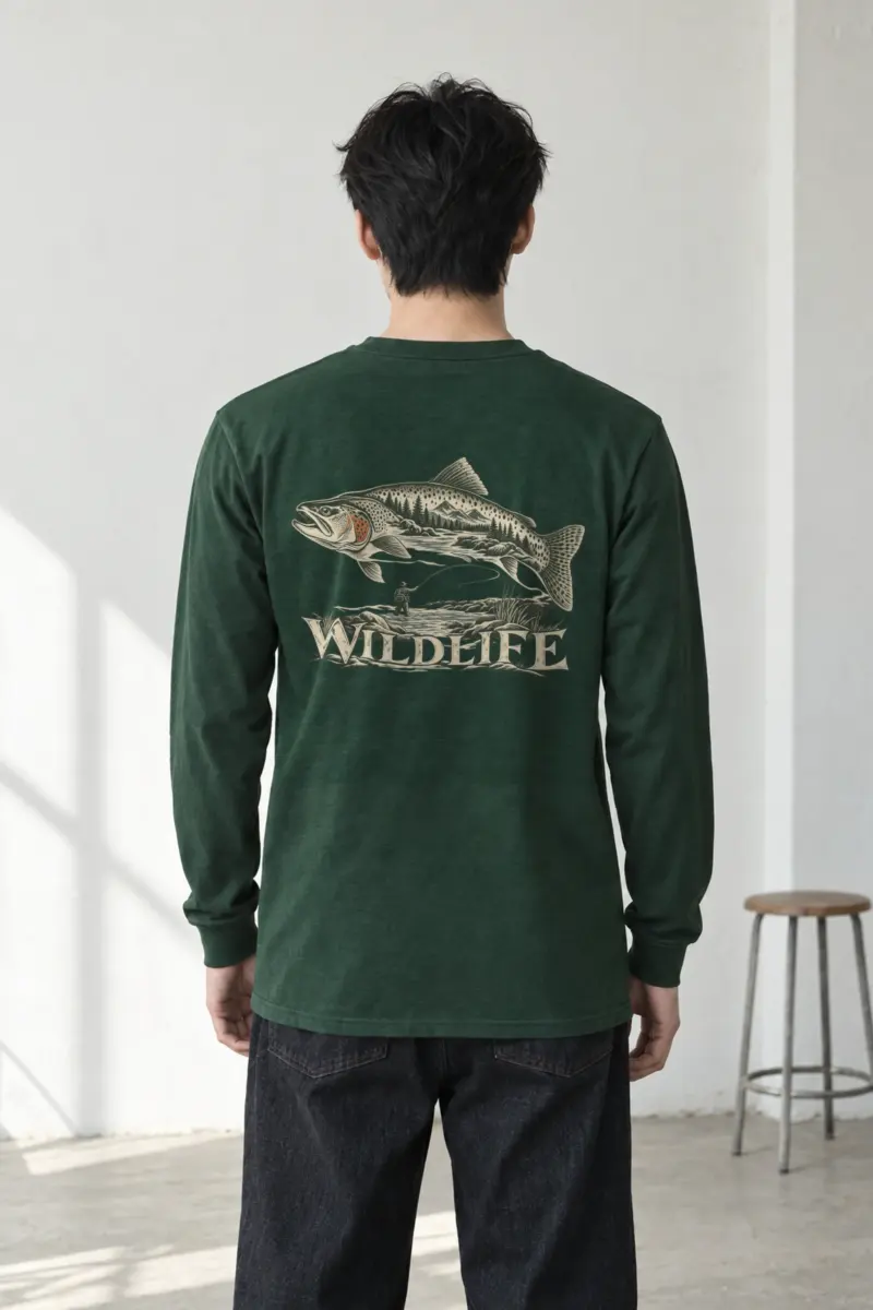 "Trout River Scene" Unisex Longsleeve T-shirt