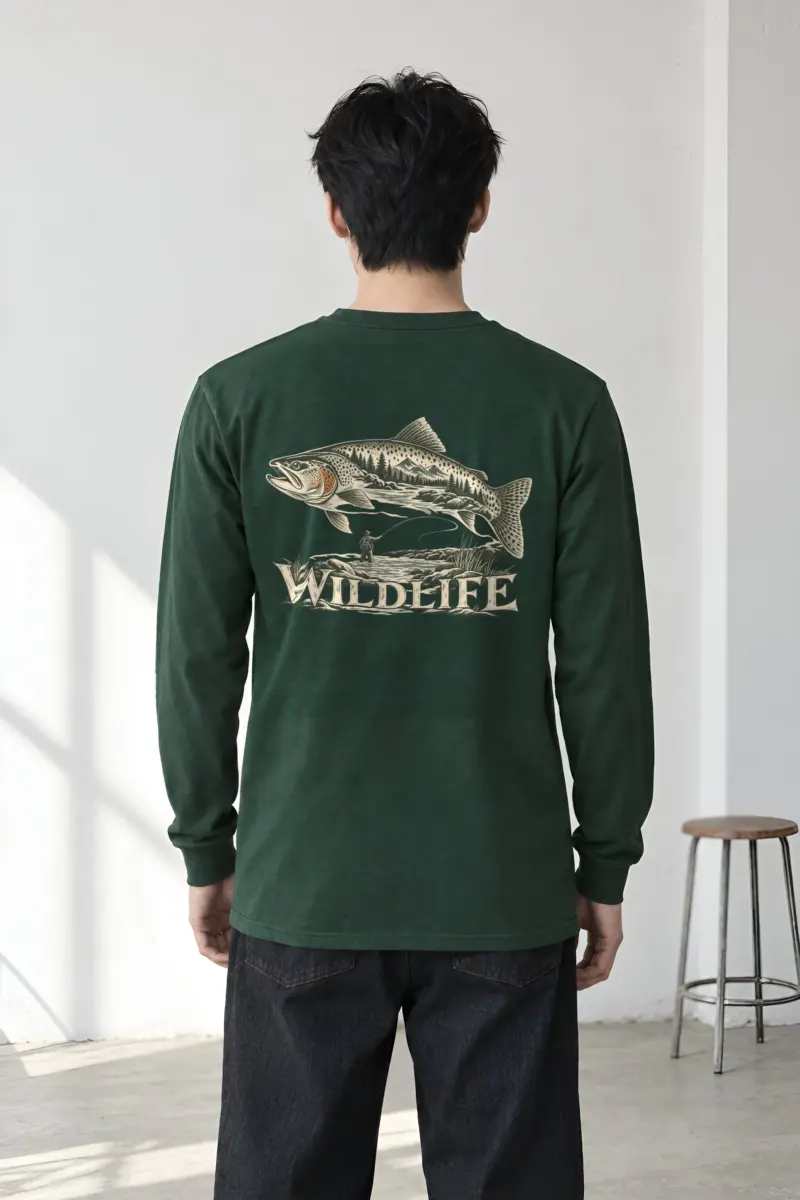 "Trout River Scene" Unisex Longsleeve T-shirt
