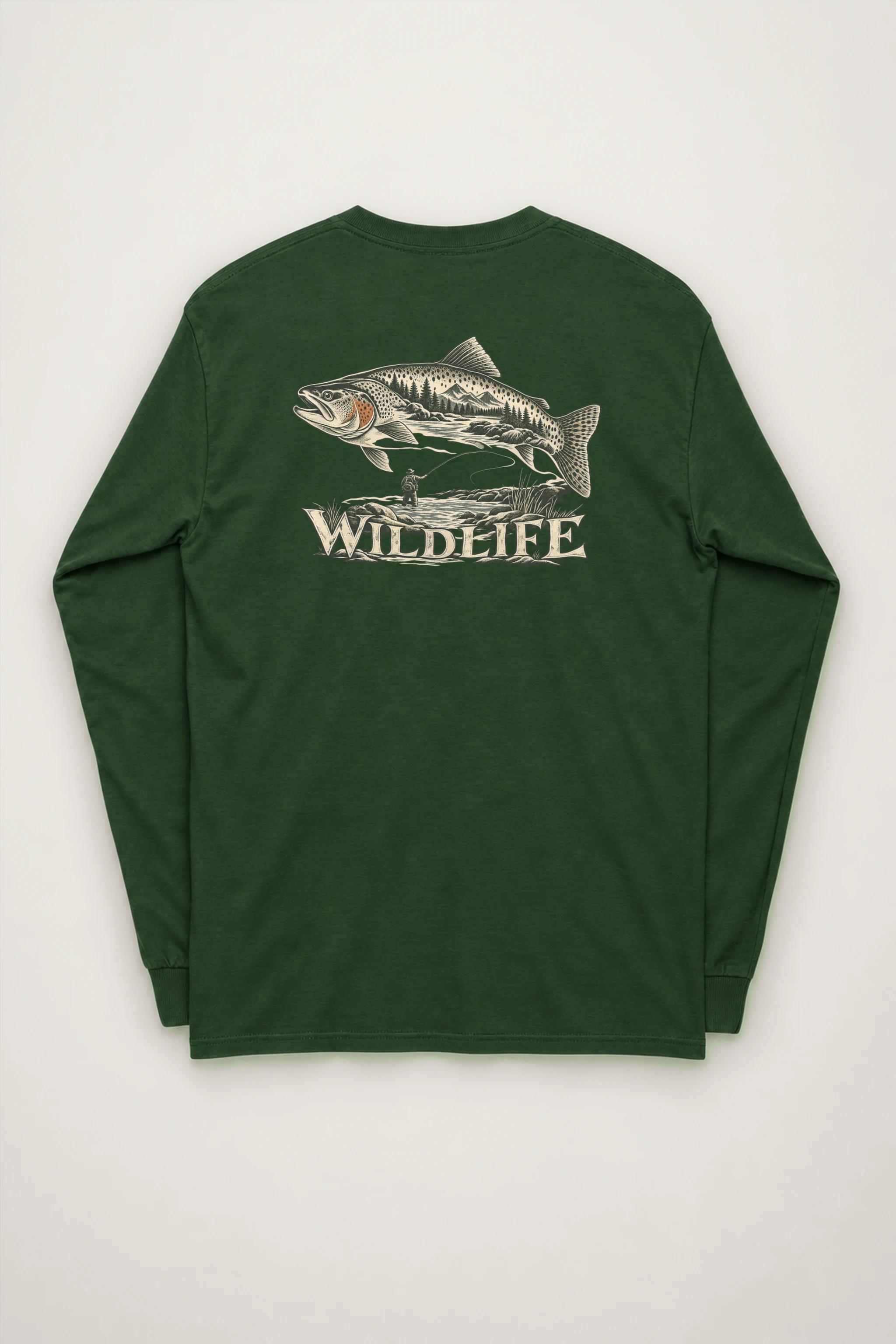 "Trout River Scene" Unisex Longsleeve T-shirt