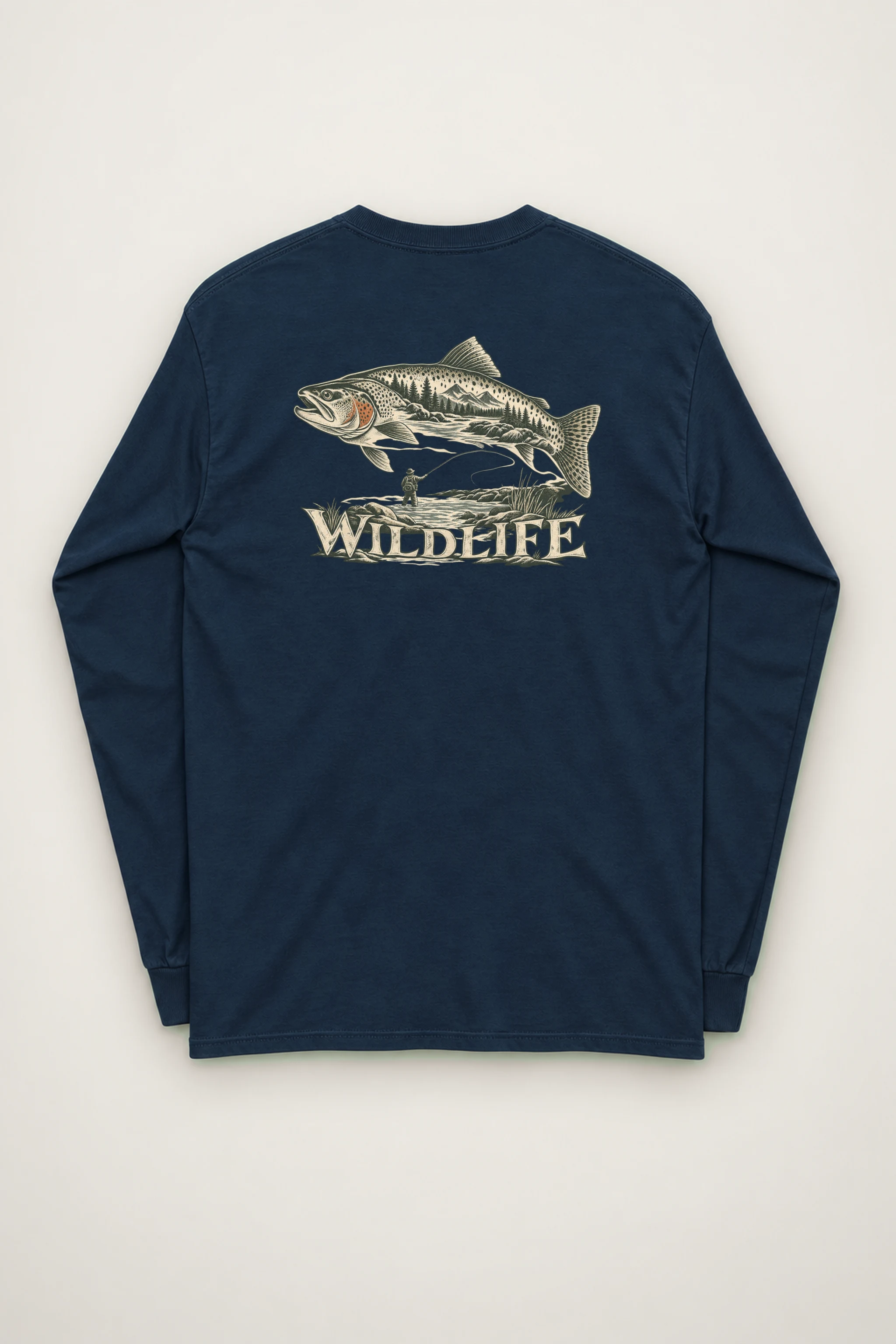 "Trout River Scene" Unisex Longsleeve T-shirt