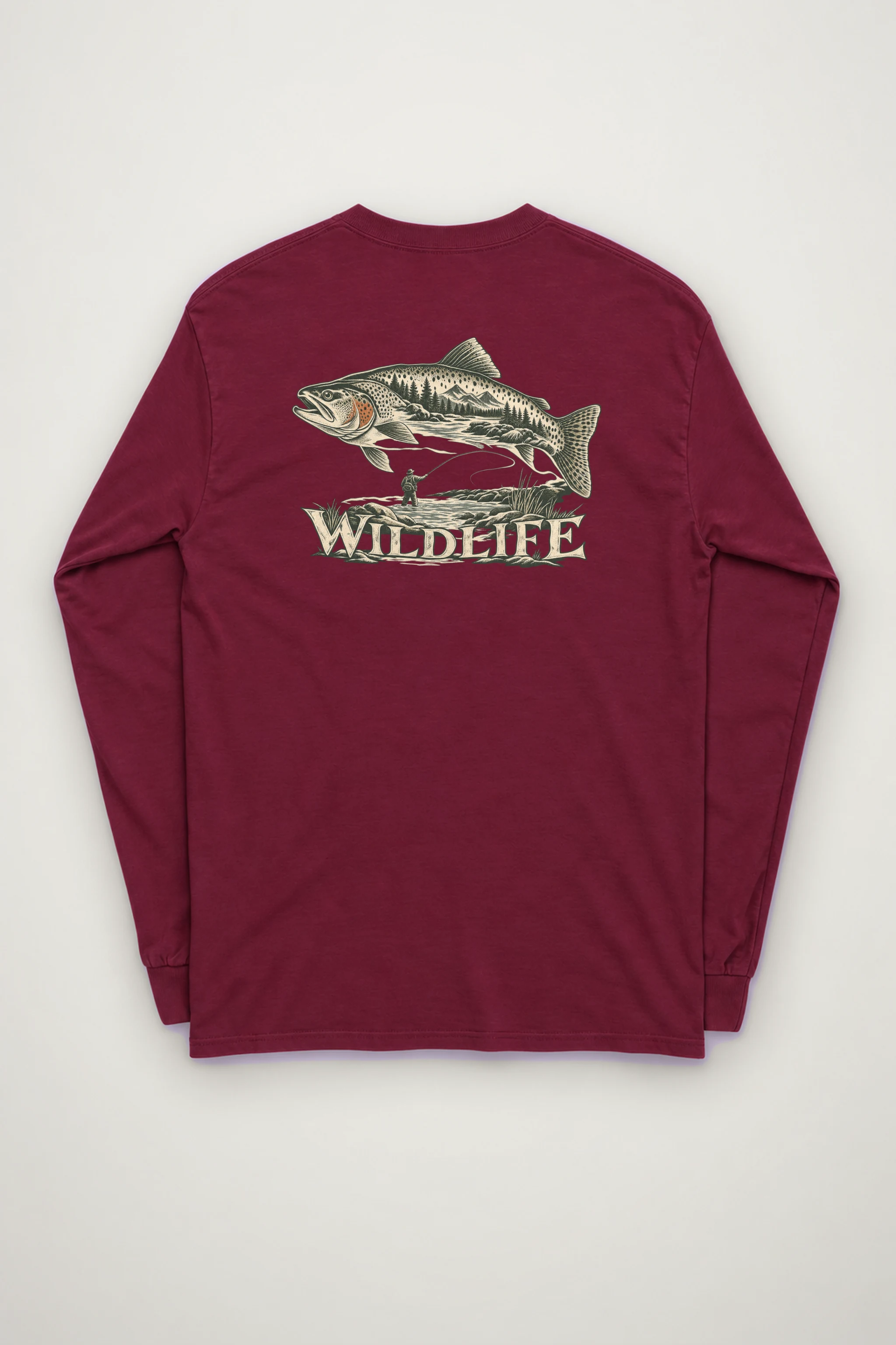 "Trout River Scene" Unisex Longsleeve T-shirt