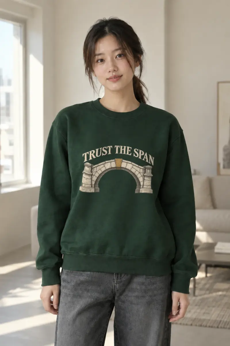 "Trust The Span" Heavy Blend Unisex Crewneck Sweatshirt | Gildan 18000