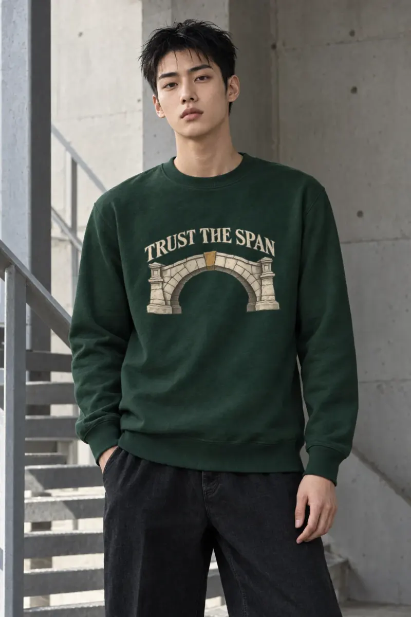 "Trust The Span" Heavy Blend Unisex Crewneck Sweatshirt