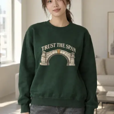 "Trust The Span" Heavy Blend Unisex Crewneck Sweatshirt | Gildan 18000