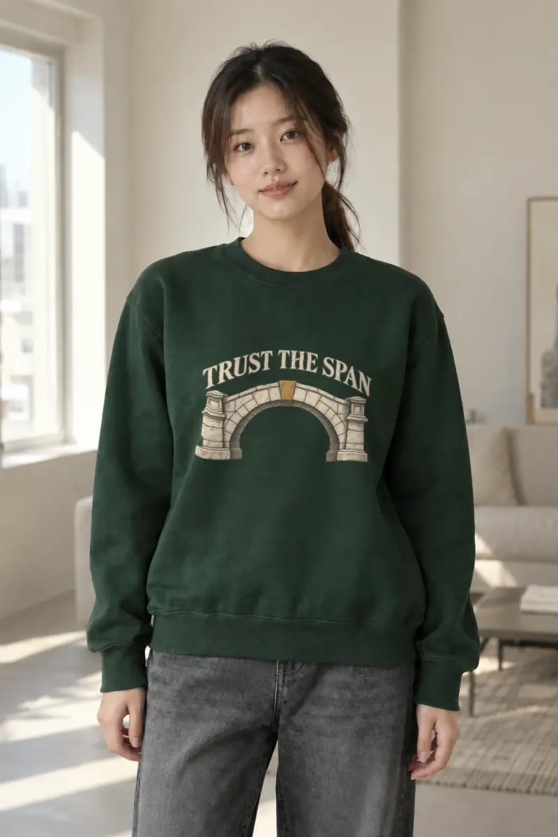 "Trust The Span" Heavy Blend Unisex Crewneck Sweatshirt | Gildan 18000