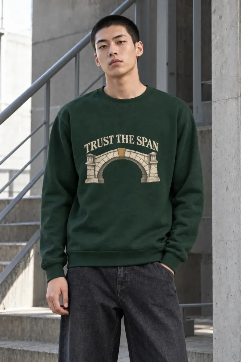 "Trust The Span" Heavy Blend Unisex Crewneck Sweatshirt
