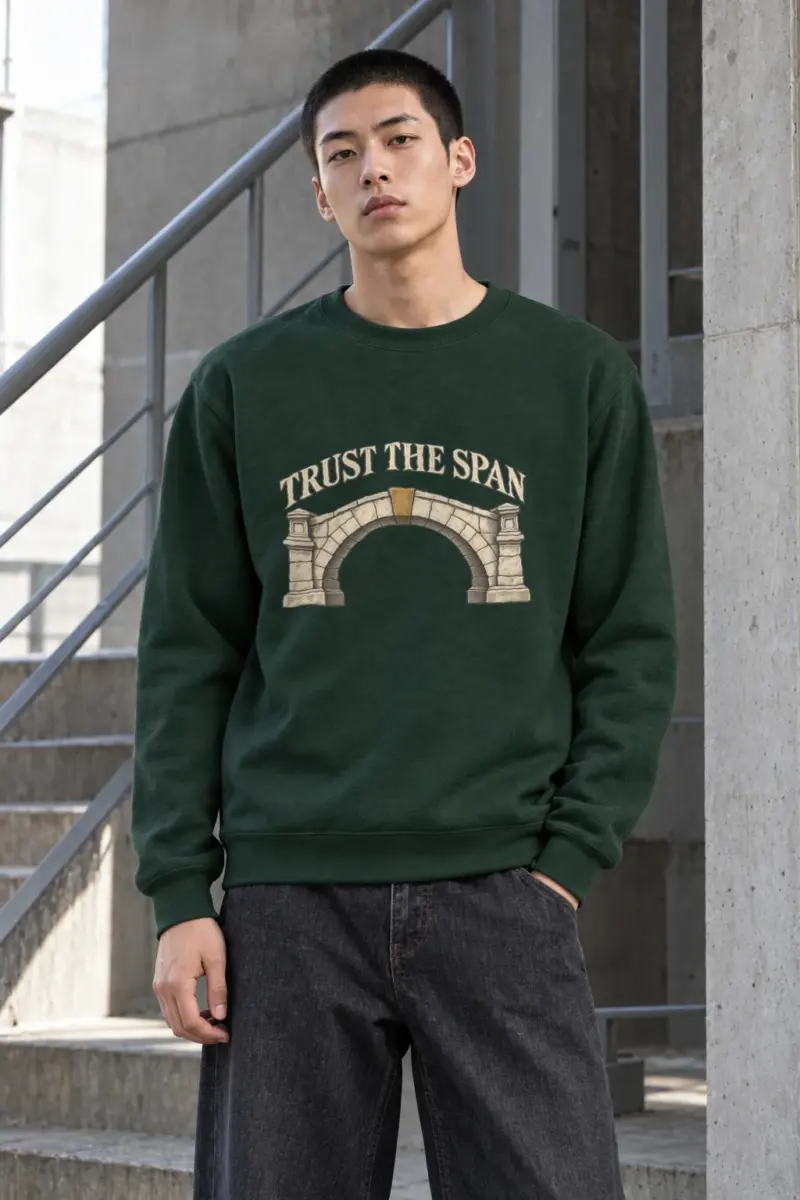 "Trust The Span" Heavy Blend Unisex Crewneck Sweatshirt | Gildan 18000