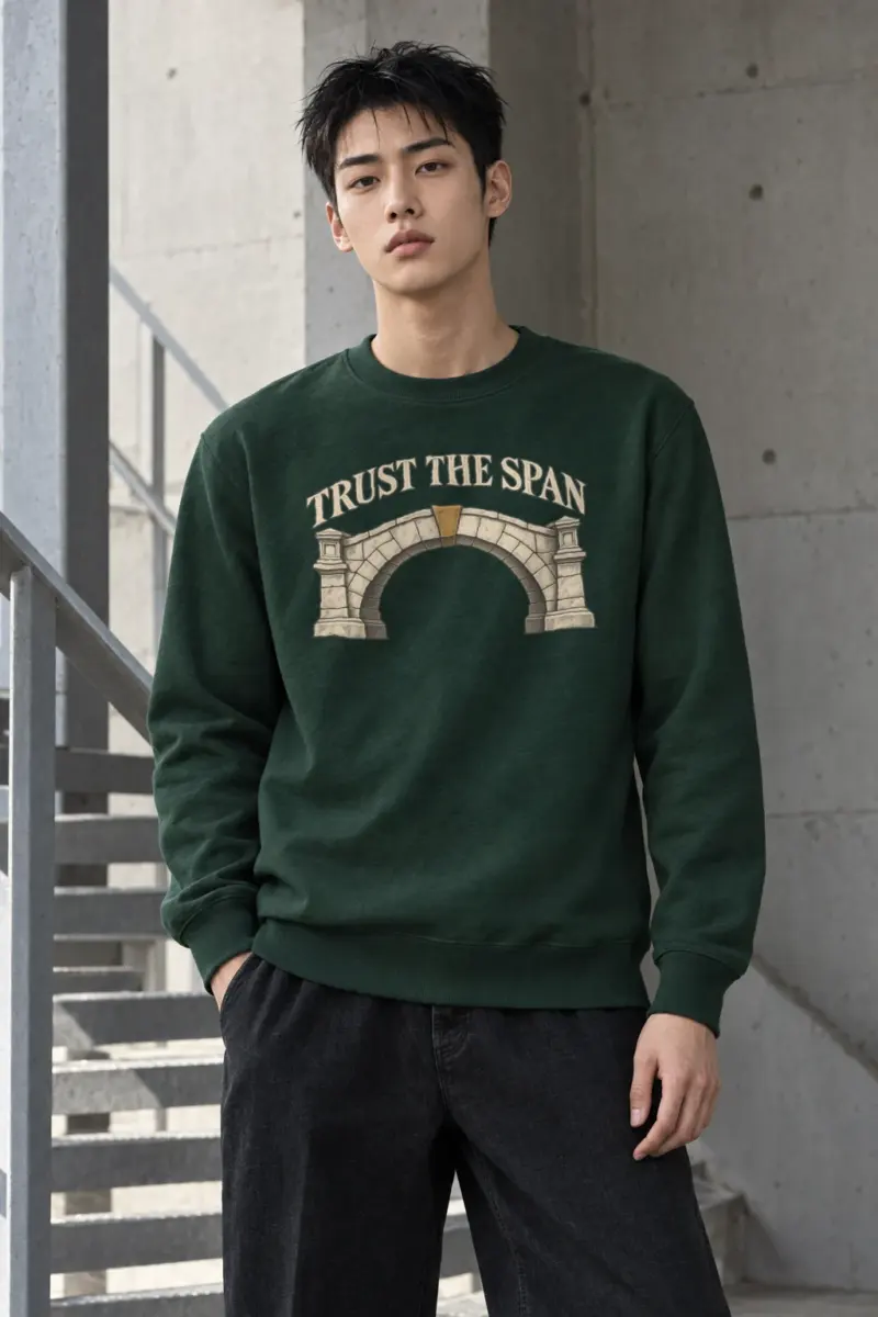 "Trust The Span" Heavy Blend Unisex Crewneck Sweatshirt