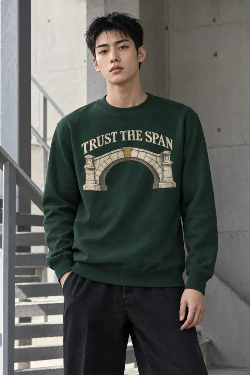 "Trust The Span" Heavy Blend Unisex Crewneck Sweatshirt