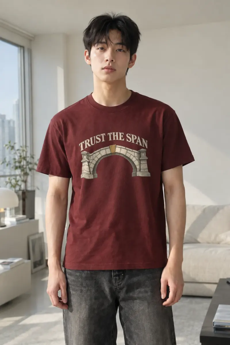 “Trust The Span” Heavyweight Unisex Crewneck T-shirt | Gildan 5000