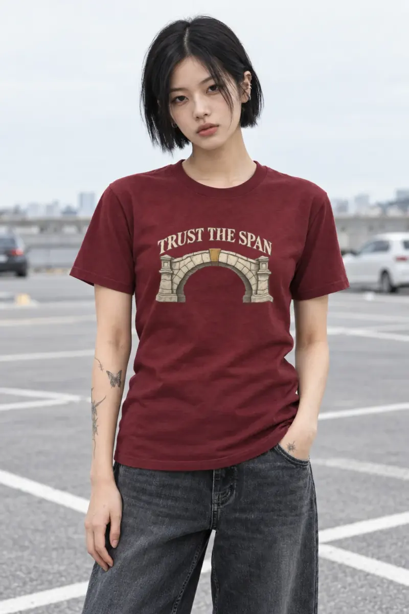 "Trust The Span" Heavyweight Unisex Crewneck T-shirt