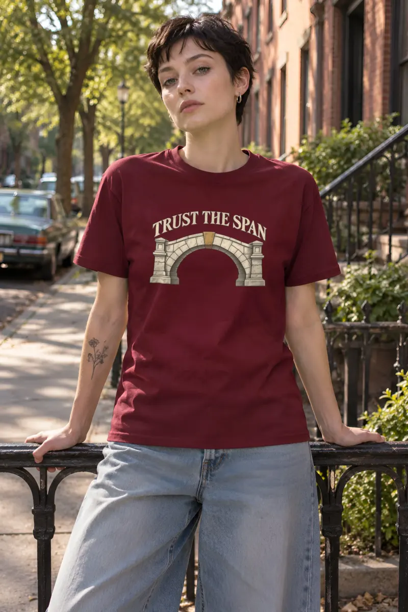 "Trust The Span" Heavyweight Unisex Crewneck T-shirt