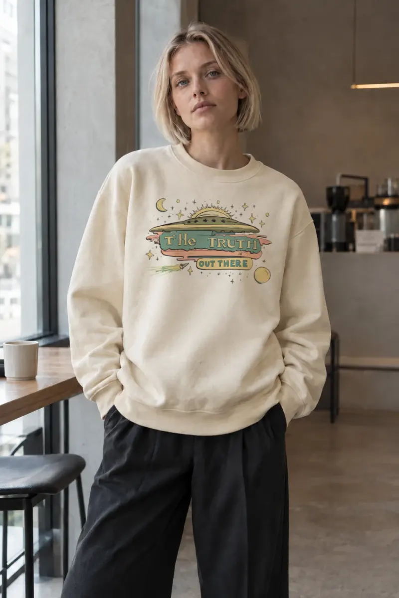"Truth Out There" Unisex Sponge Fleece Crewneck Sweatshirt | Bella + Canvas 3901