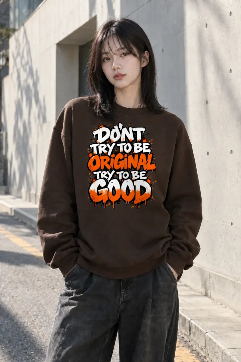 "Try To Be Good" Heavy Blend Unisex Crewneck Sweatshirt | Gildan 18000