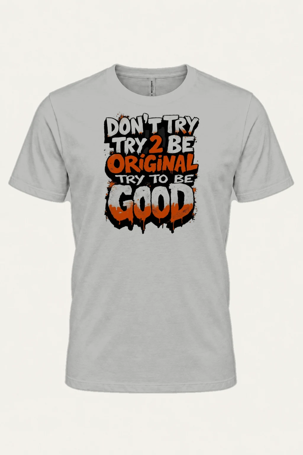 "Try To Be Good" Heavyweight Unisex Crewneck T-shirt | Gildan 5000