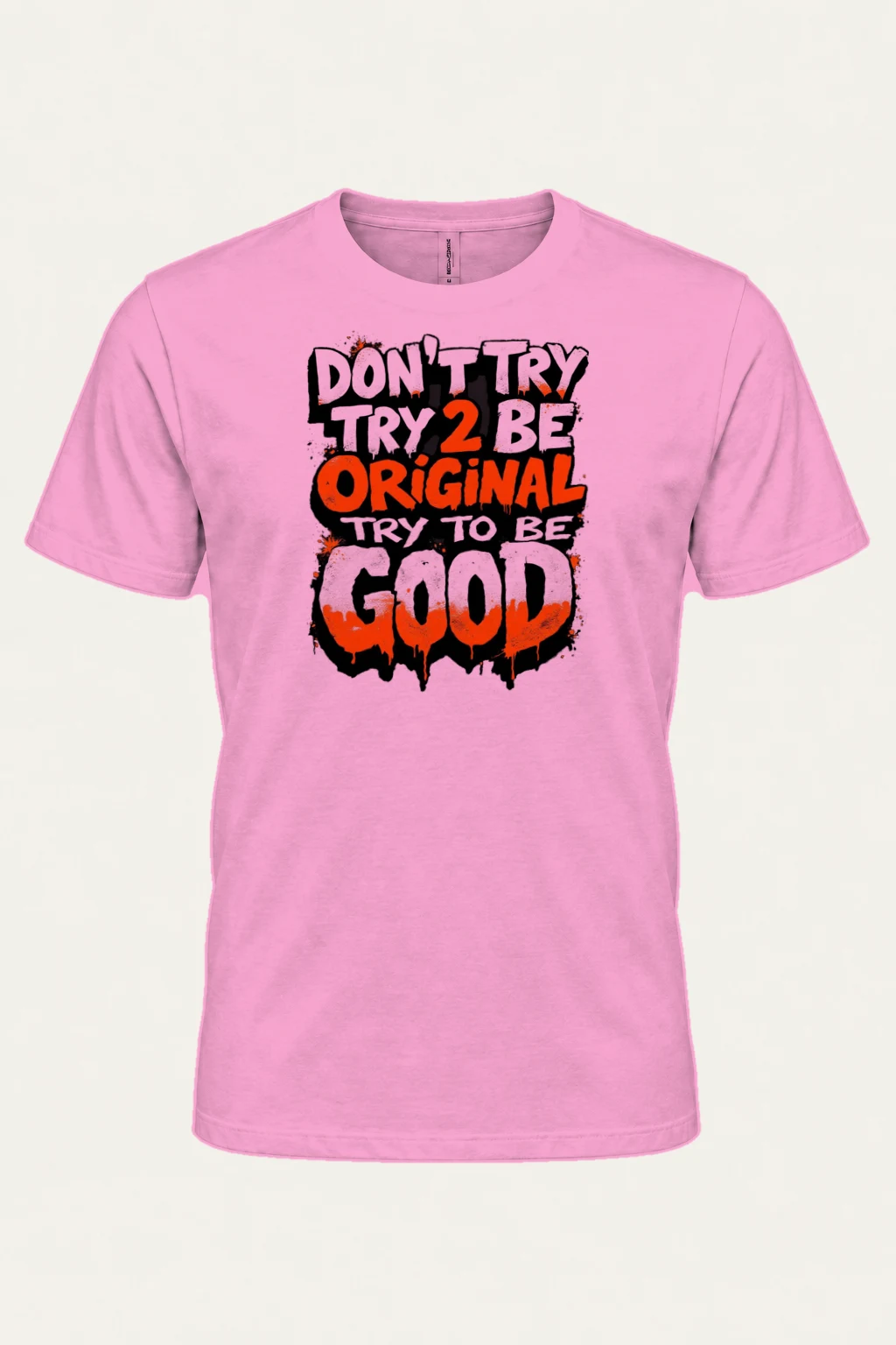 "Try To Be Good" Heavyweight Unisex Crewneck T-shirt | Gildan 5000