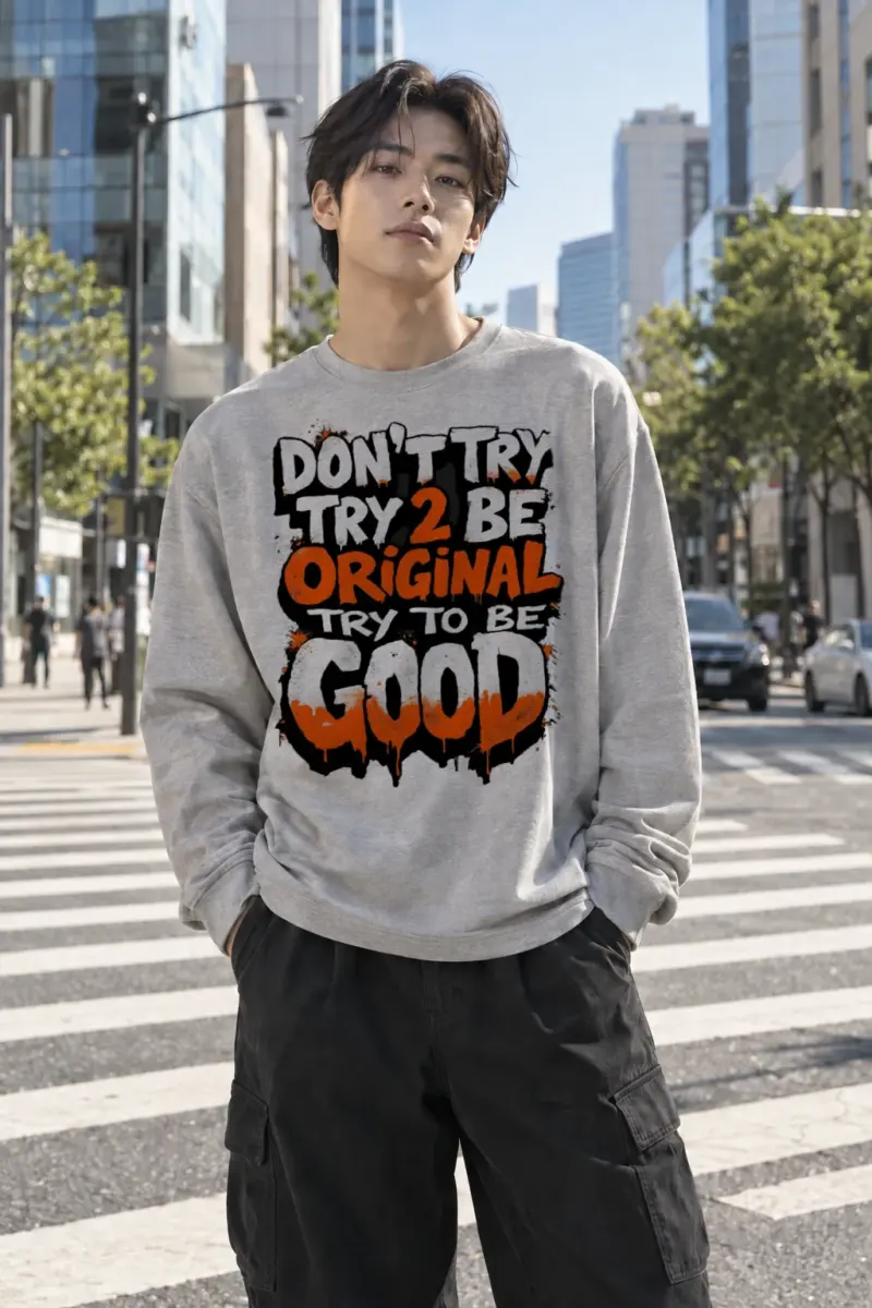 “Try To Be Good” Unisex Longsleeve T-shirt | Gildan 2400