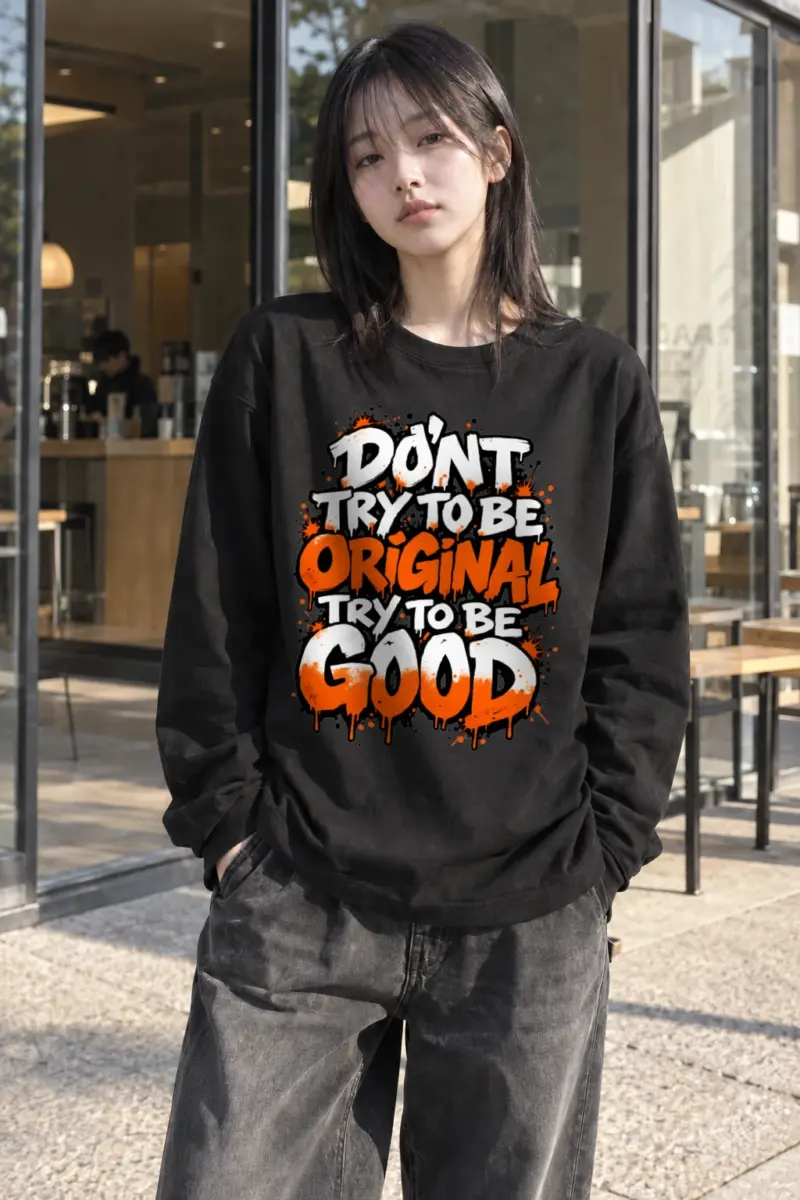 "Try To Be Good" Unisex Longsleeve T-shirt | Gildan 2400