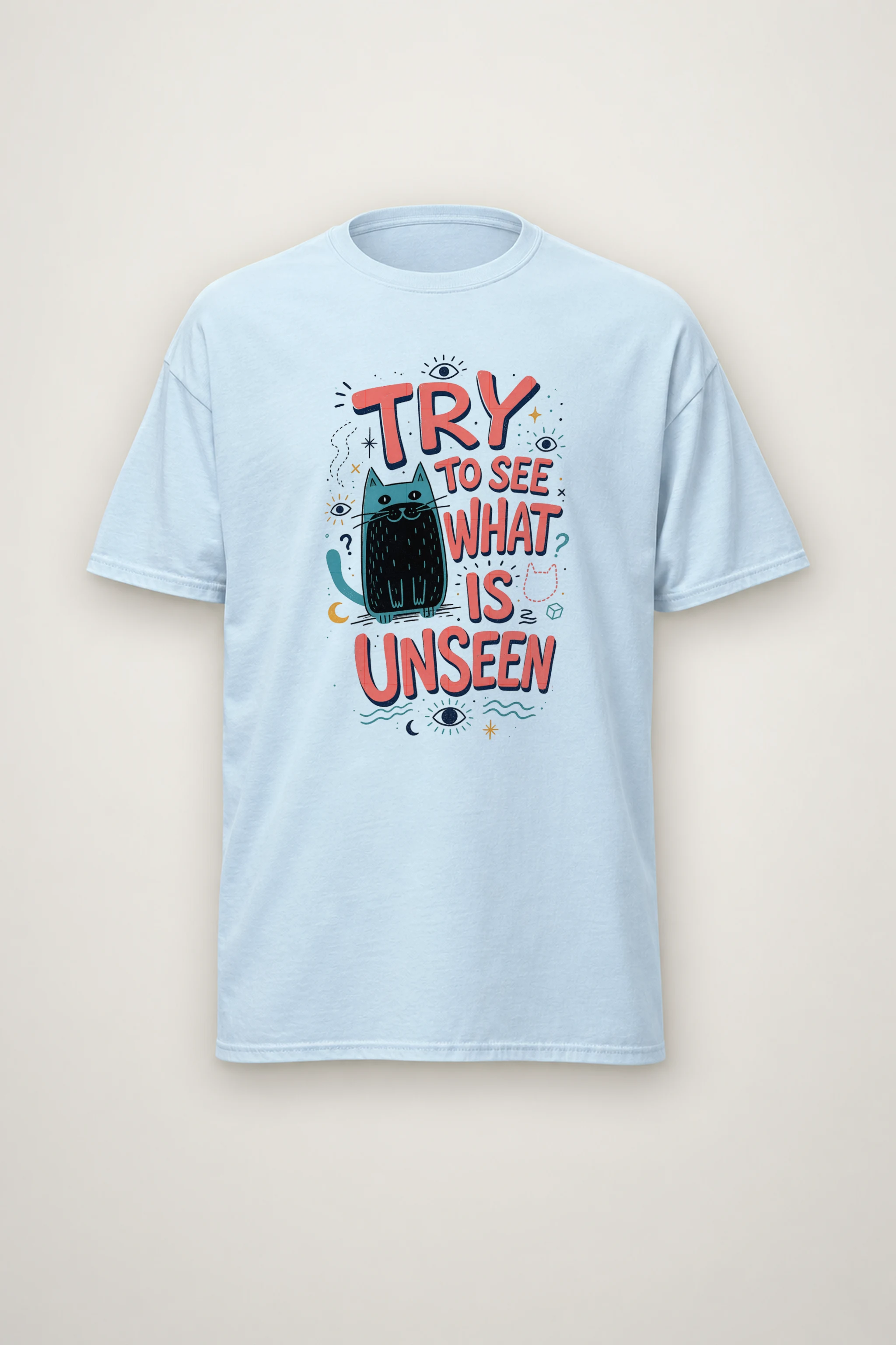 "Try To See What Is Unseen" Heavyweight Unisex Crewneck T-shirt