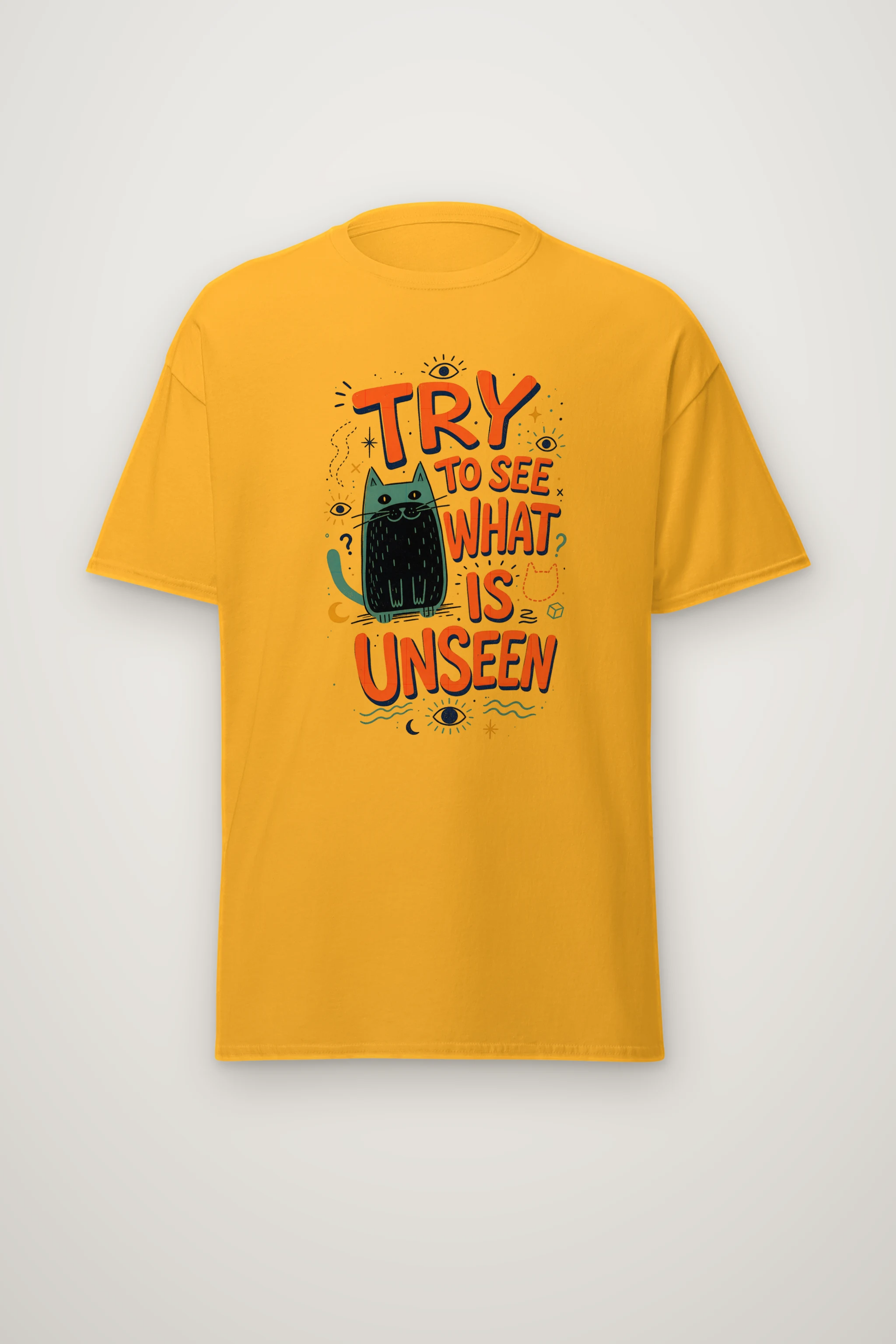 "Try To See What Is Unseen" Heavyweight Unisex Crewneck T-shirt