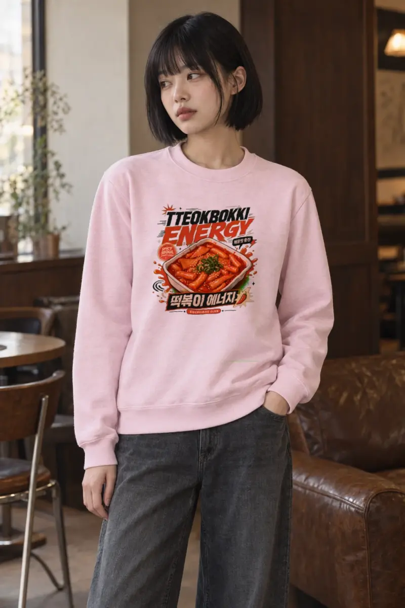 "Tteokbokki Energy" Heavy Blend Unisex Crewneck Sweatshirt