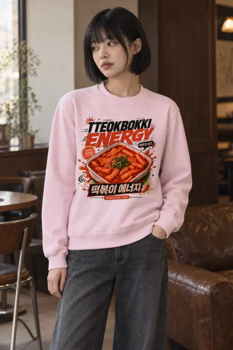 "Tteokbokki Energy" Heavy Blend Unisex Crewneck Sweatshirt