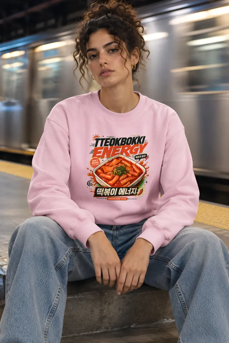 "Tteokbokki Energy" Unisex Crewneck Sweatshirt
