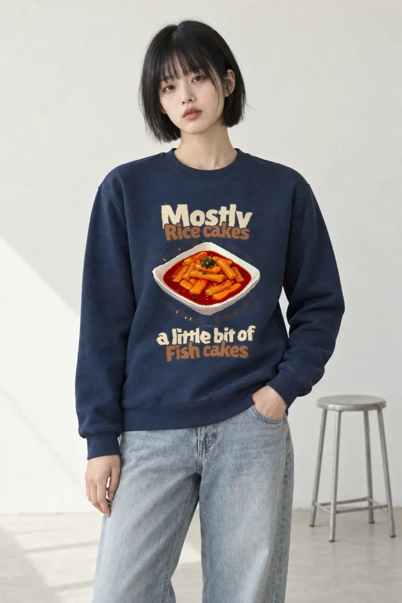 "Tteokbokki Evangelist" Heavy Blend Unisex Crewneck Sweatshirt | Gildan 18000